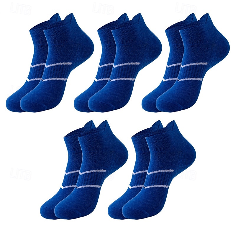 Men's 5 Pairs Multi Packs Socks Running Socks Casual Socks Black White Color Plain Vacation Sports & Outdoor Daily Basic Medium Spring Fall Fashion Casual 2026 - $10.99 –P3