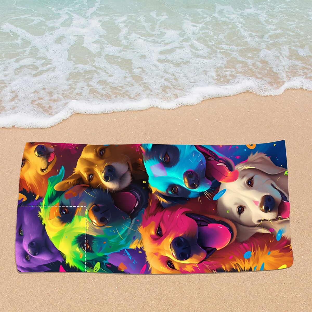 Serviettes de piscine à séchage rapide, serviettes de plage absorbantes 2 en 1, serviettes de camping pliables dans un sac de rangement, pliables, pour piscine, salle de bain, camping de 2025 ? $12.49 –P6