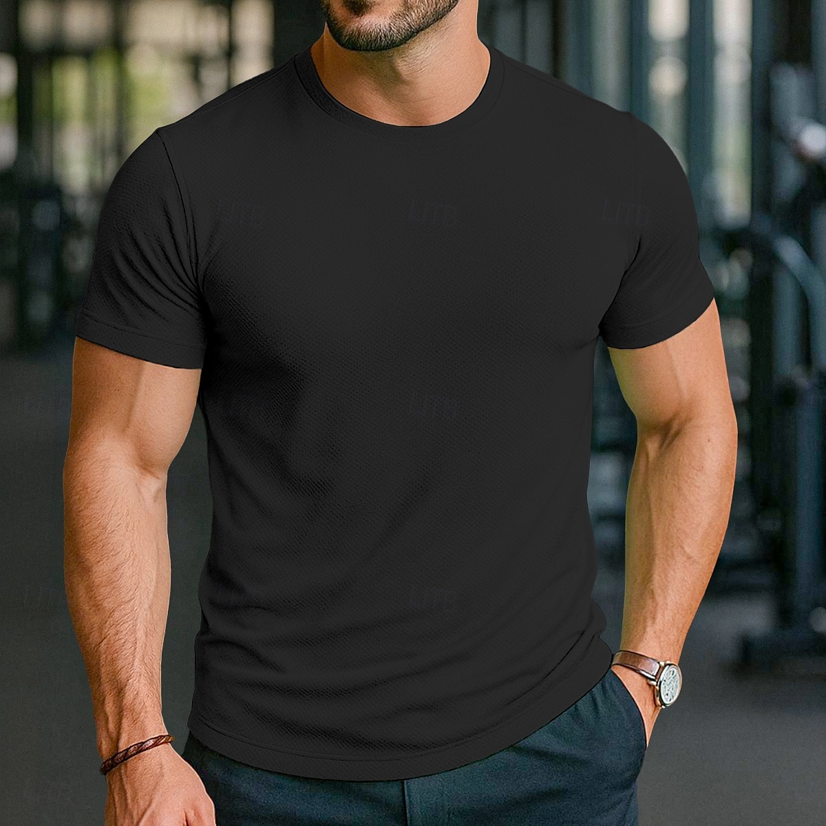 Bărbați Tricouri Cămașă cu mânecă scurtă Tee Top Manșon scurt Stil Nautic Primăvara & toamnă Toate Sezoanele Culoare solidă / simplă Modă Designer Atletic Uscare rapidă Vacanță Stradă Casual Negru 2025 - $11.49 –P5