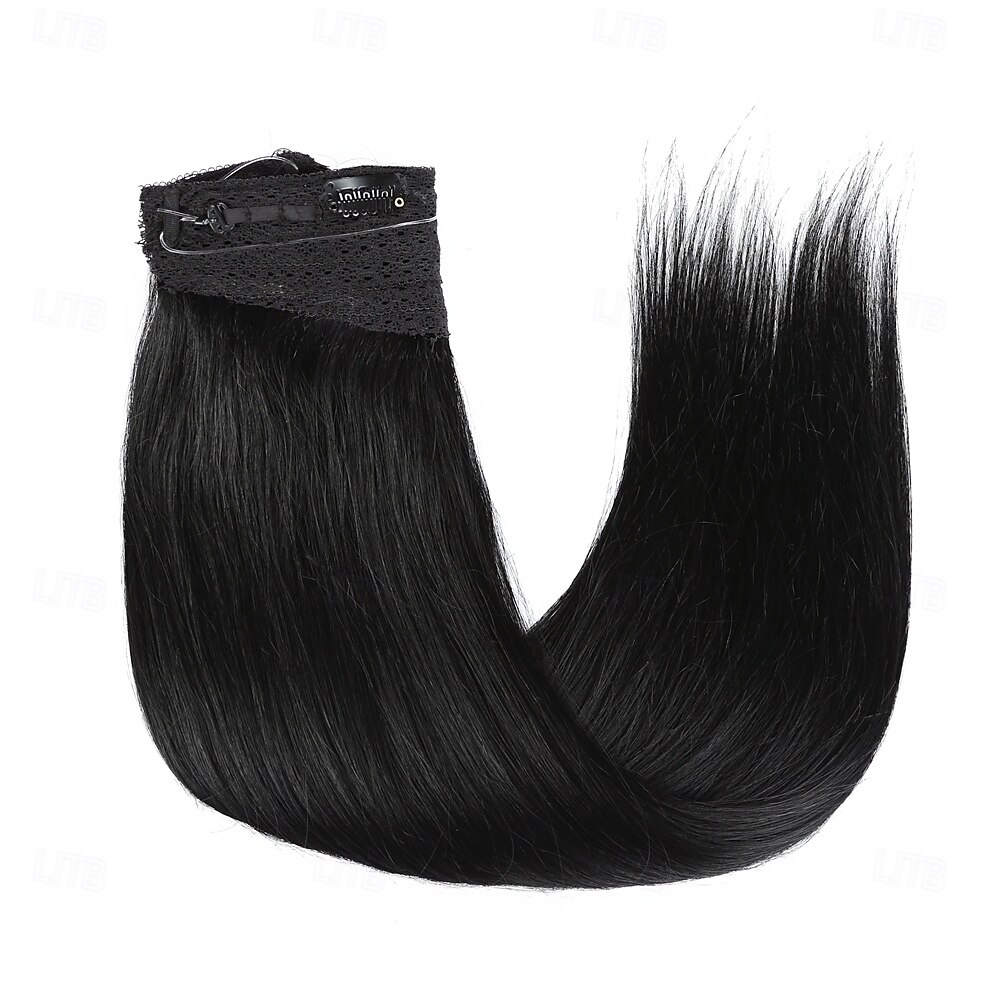 Extensions de cheveux à clips invisibles en cheveux humains, 20 pouces - 50 g, 22 pouces - 80 g, 1#, noir de jais, transparent, ligne de poisson, extensions de cheveux humains pour femmes de 2025 ? $102.99 –P7