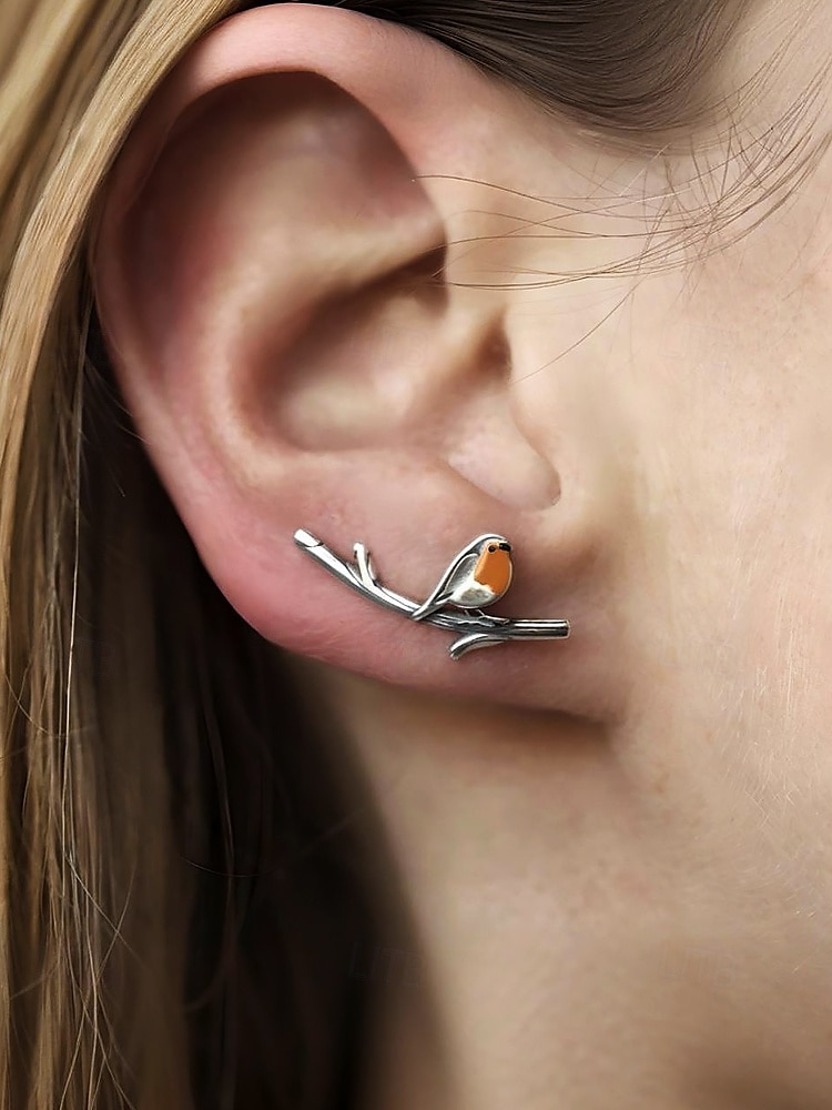 Boucles d'oreilles à tige bohèmes pour femmes, motif oiseau sur une branche - bijoux animaliers inspirés de la nature pour femmes et filles, idéaux pour les vêtements décontractés et les cadeaux pour les amoureux de la nature de 2025 ? $7.99 –P1