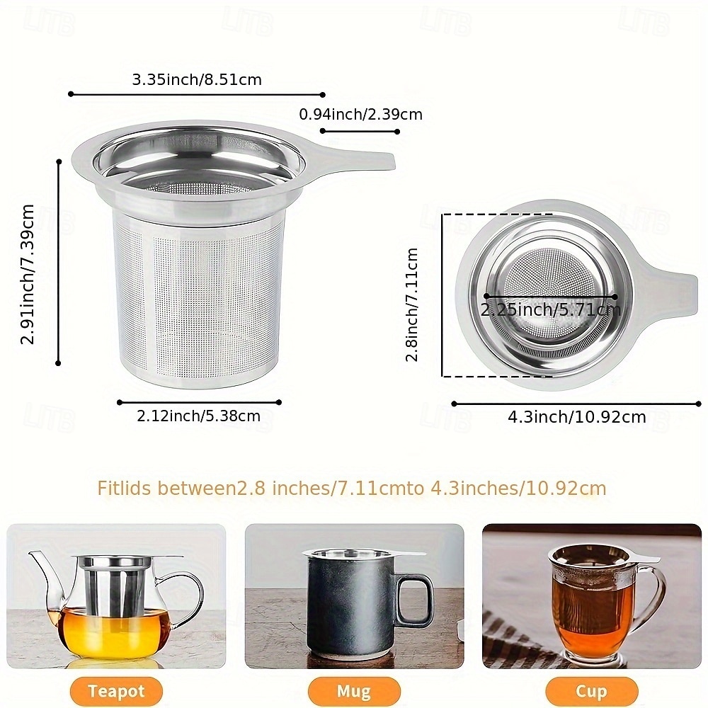 Tea Infuser Extra Fine Mesh Tea Strainer 304 Stainless Steel Tea Infusers for Loose Tea Tea Steeper Basket Filter for Teapot Mug Cup 2025 - $9.49 –P5
