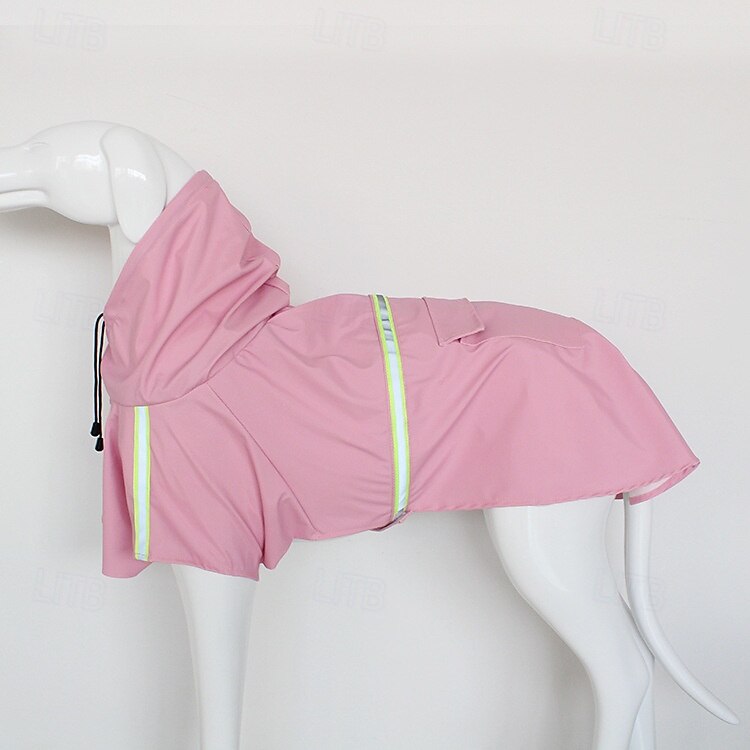 2025年 犬用レインコート、防水レインポンチョ、フード付き、高反射ペットレインジャケット、リーシュホール付き、小型、中型、大型犬用 コレクション – $18.49 –P16