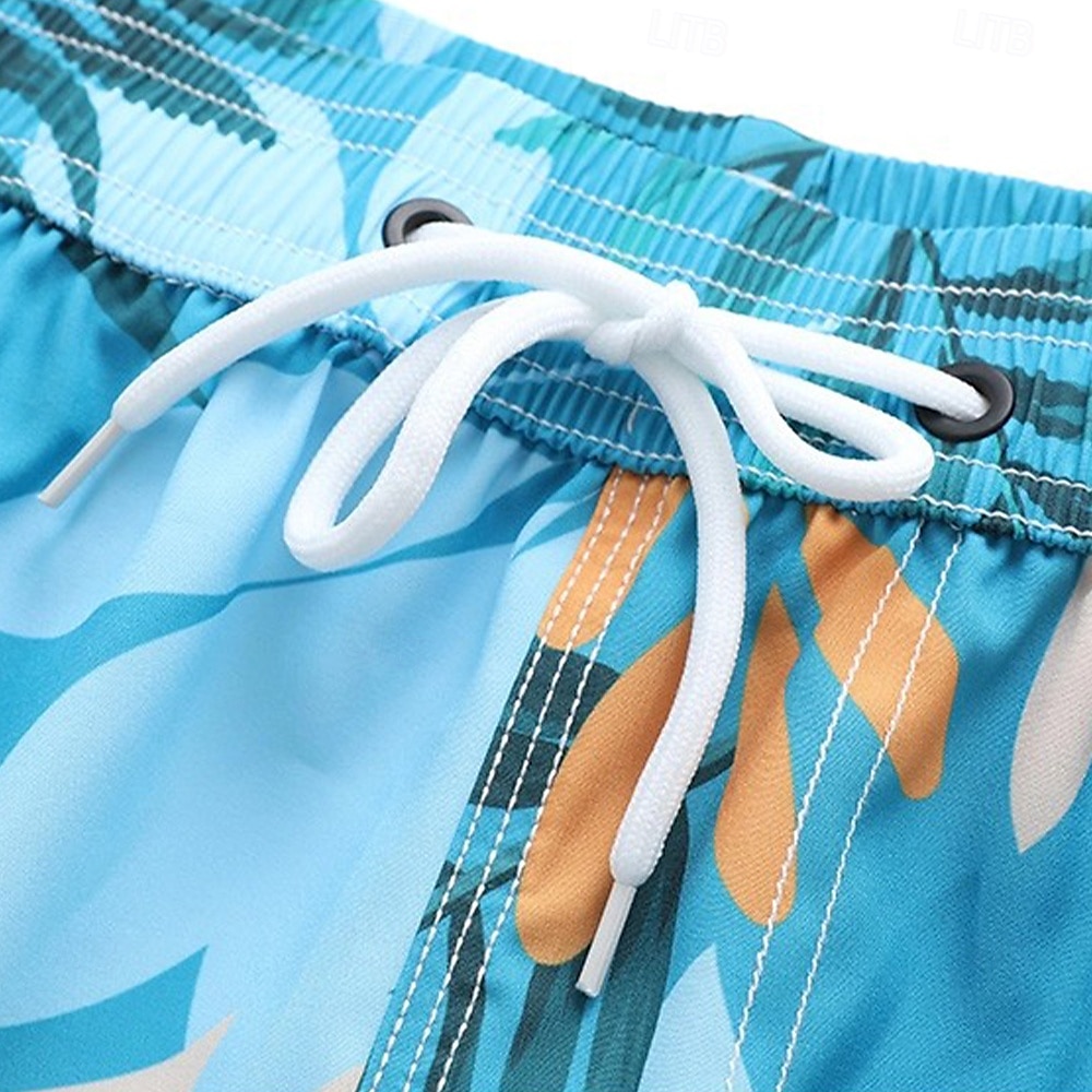 Voor heren Korte broek Strandshorts Trekkoord Grafisch Blad dier Ademend Sneldrogend Knielengte Buiten Vakantie Huis Vakantie Etnische stijl Meerblauw Leger groen Rekbaar 2025 - $16.49 –P5