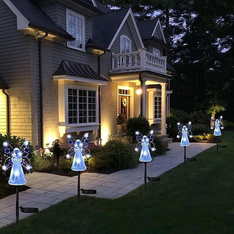 1/2 Pcs Solar Angel Lights Garden Pile Light LED Angel Solar Landscape Lawn Light for Cemetery Grave Memorial Gift Christmas Lawn Yard Walkway Landscape Decoration 2025 - $21.99 –P14