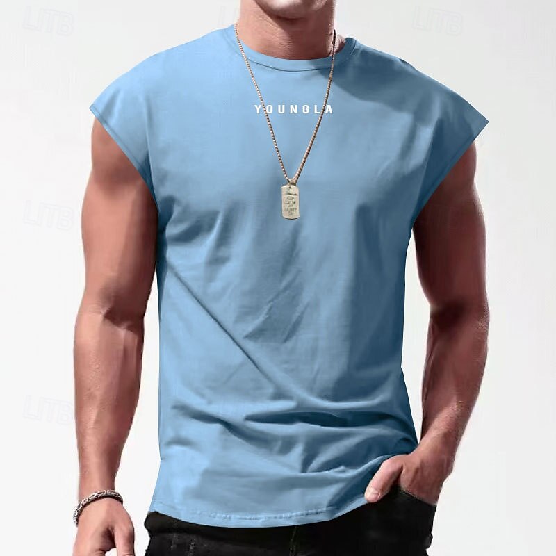 Per uomo Canotta Maglietta smanicata Canottiera Maglietta senza maniche Senza Maniche Girocollo Estate Lettera Moda Designer Essenziale Stampato Vacanza Streetwear Uscire Nero Bianco Rosso Maglietta del 2025 a $16.49 –P10