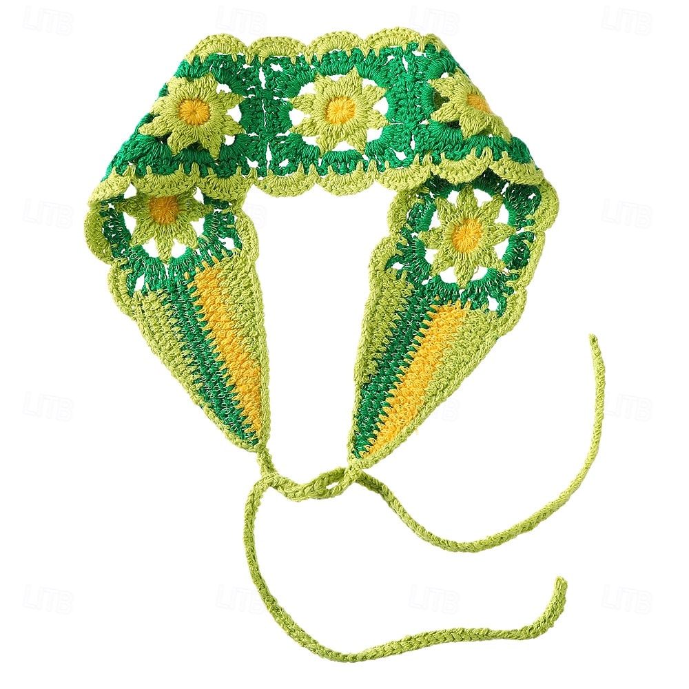 Bandane per capelli hippie, fasce per capelli da donna, fasce boho, fasce per capelli in maglia, fascia floreale per ragazze del 2025 a $11.49 –P12