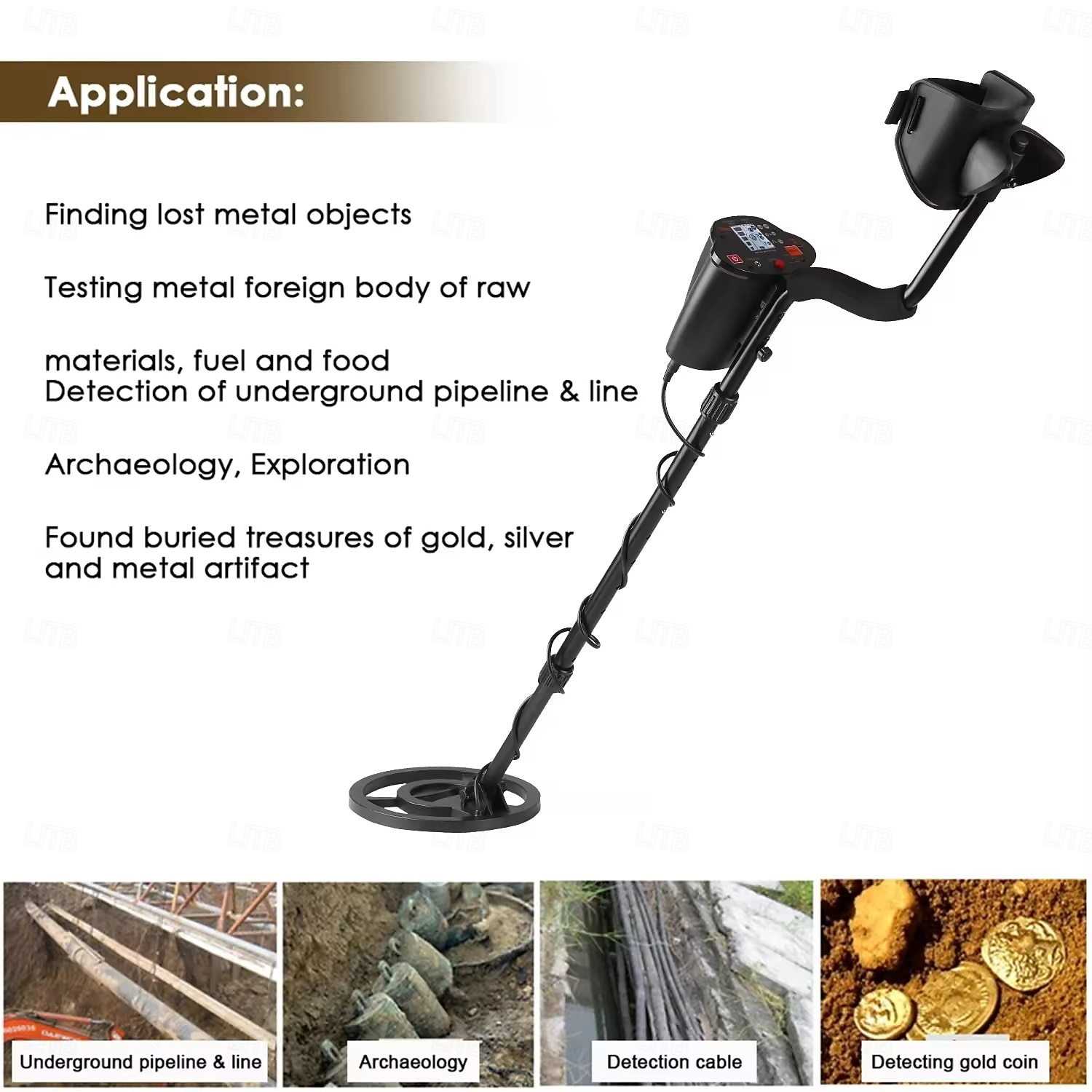 MD-5030 Portable Digital Metal Detector - High-Precision Underground Gold Finder with LCD Display & Adjustable Stem for Detecting Gold, Silver, Coppe 2025 - $246.39 –P2