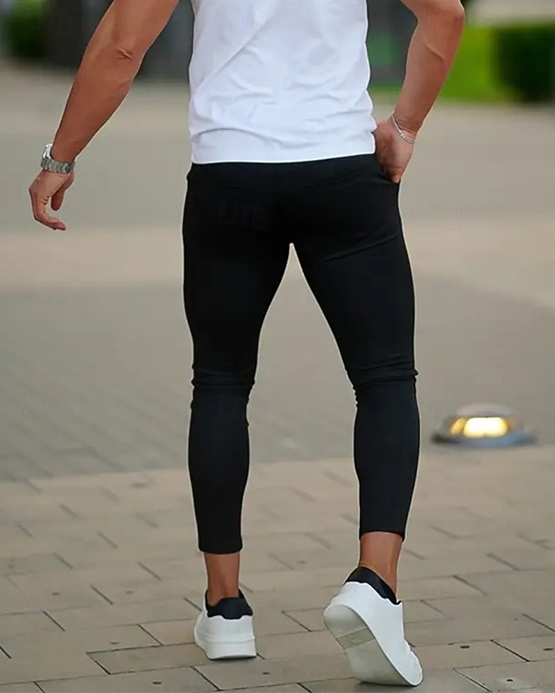 Per uomo Pantaloni Eleganti Aderente Pantaloni Chinos Bottoni Tasca Semplice Comodità Lunghezza alla caviglia Formale Feste Lavoro Moda Stile Classico Nero Blu Micro-elastico del 2025 a $27.99 –P3