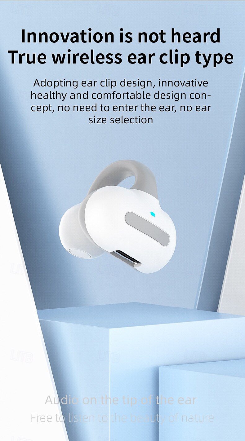 Ear Clip Bluetooth 5.0 Wireless Earbuds – Open Ear TWS Headphones with Mic, Ultra-Light, Sports Waterproof, Low Latency for Gaming, iOS/Android Compatible 2025 - $22.99 –P1