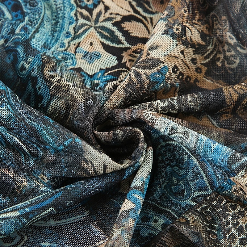 Dame Boho skjorte Bluse Blomsternål i krystall Moderne Bohem Ermeløs Med stropper Vanlige topper Daglig Ferie Ut på byen Trykt mønster Grønn Sommer 2025 - $16.99 –P10