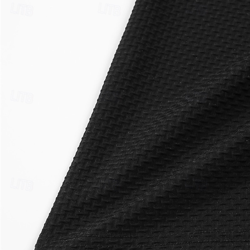 Herren Waffel-Poloshirts Golfshirt Arbeit Lässig Revers Kurzarm Basic Modern Einfach Knöpfe Sommer Normale Passform Schwarz Weiß Khaki Waffel-Poloshirts 2025 - $23.99 –P7