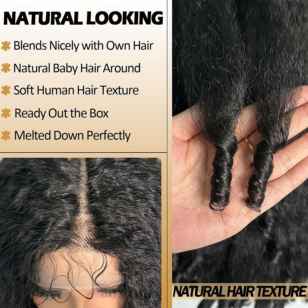 Synthetic Lace Wig Jerry Curl Style 20 inch Black Middle Part 13x4x1 T Part Lace Front Wig Women's Wig Black 2025 - $80.99 –P3
