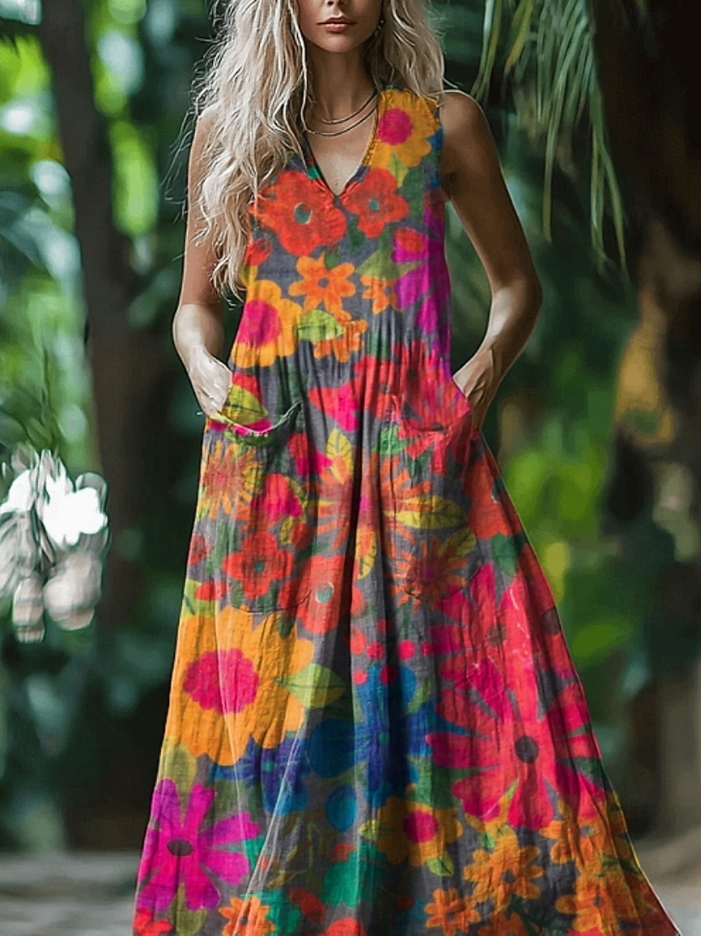 colorful maxi dress casual Casual Dresses