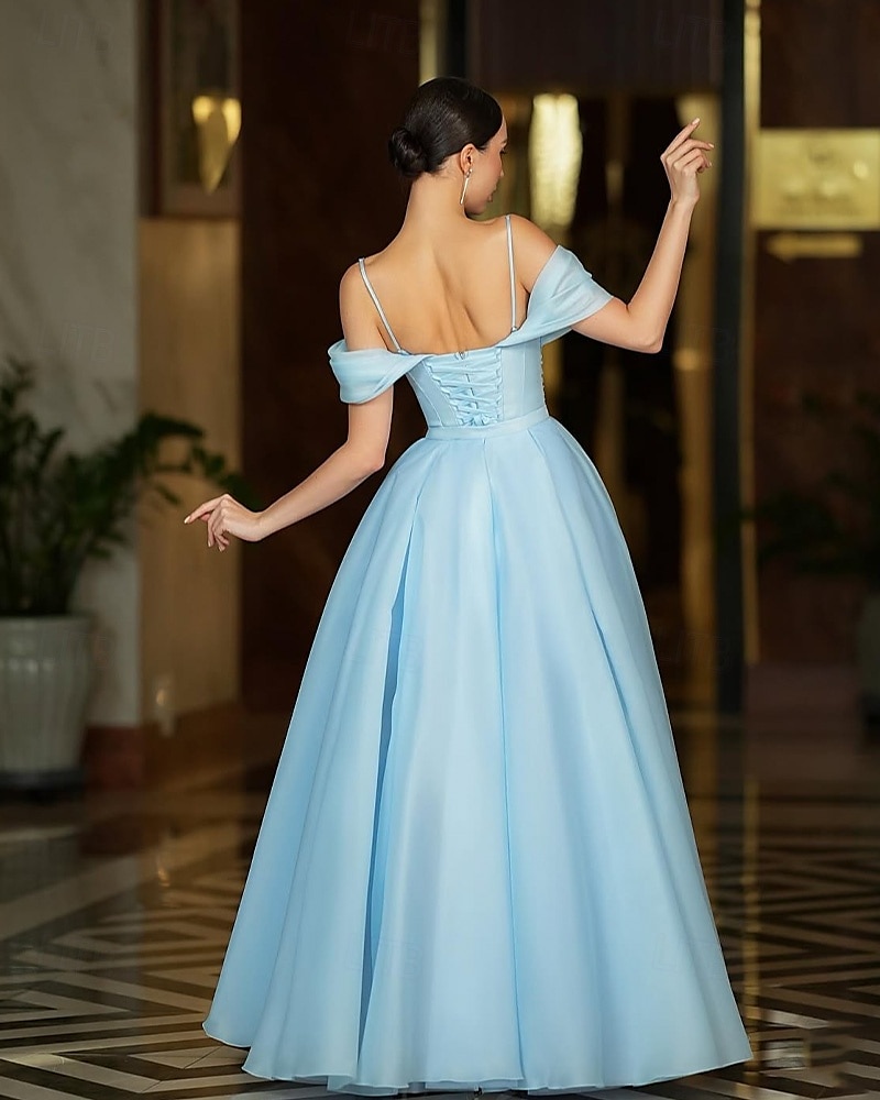 2-in-1 A-Linie Meerjungfrau  Trompeten Abendkleid Elegantes Kleid Formal Hochzeit Gerichts Zug Ärmellos Off Shoulder Satin mit Rüschen Perlen Schlitz 2025 - $139.99 –P5