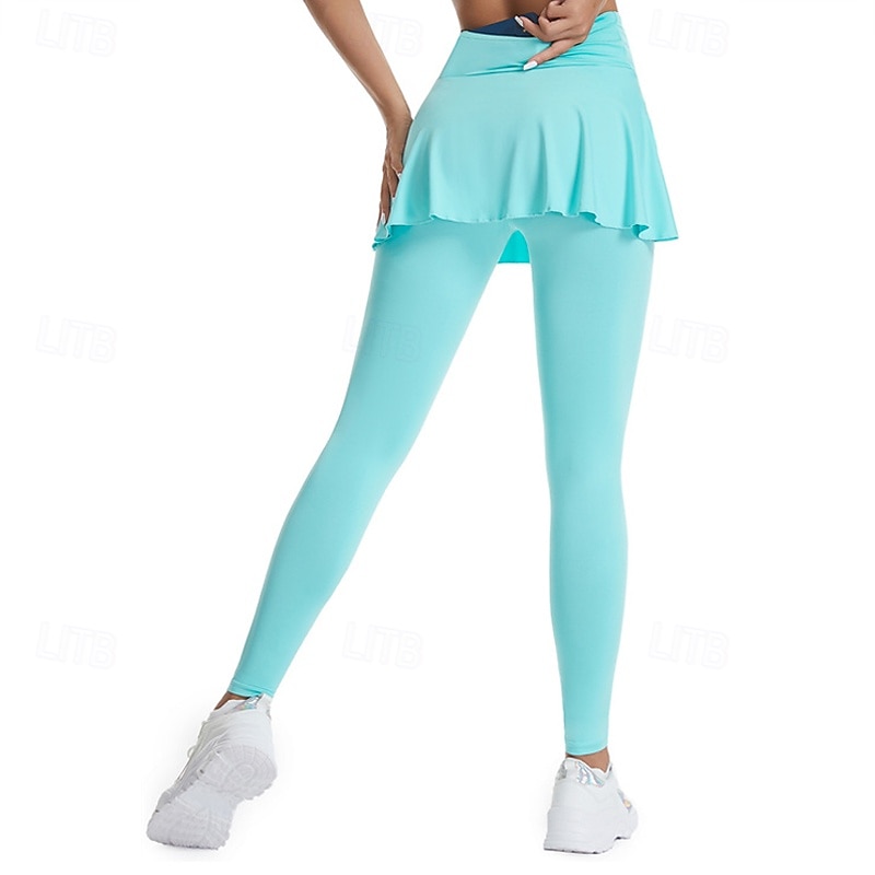 Damskie Solidne kolory Spódnica casualowa Spódnica tenisowa z legginsami Pofałdowany Boczne kieszenie Szybkie wysychanie Bransoletka tenisowa Golf Pikle Doły Czarny Biały Fioletowy Odzież tenisowa 2026 - $21.99 –P9