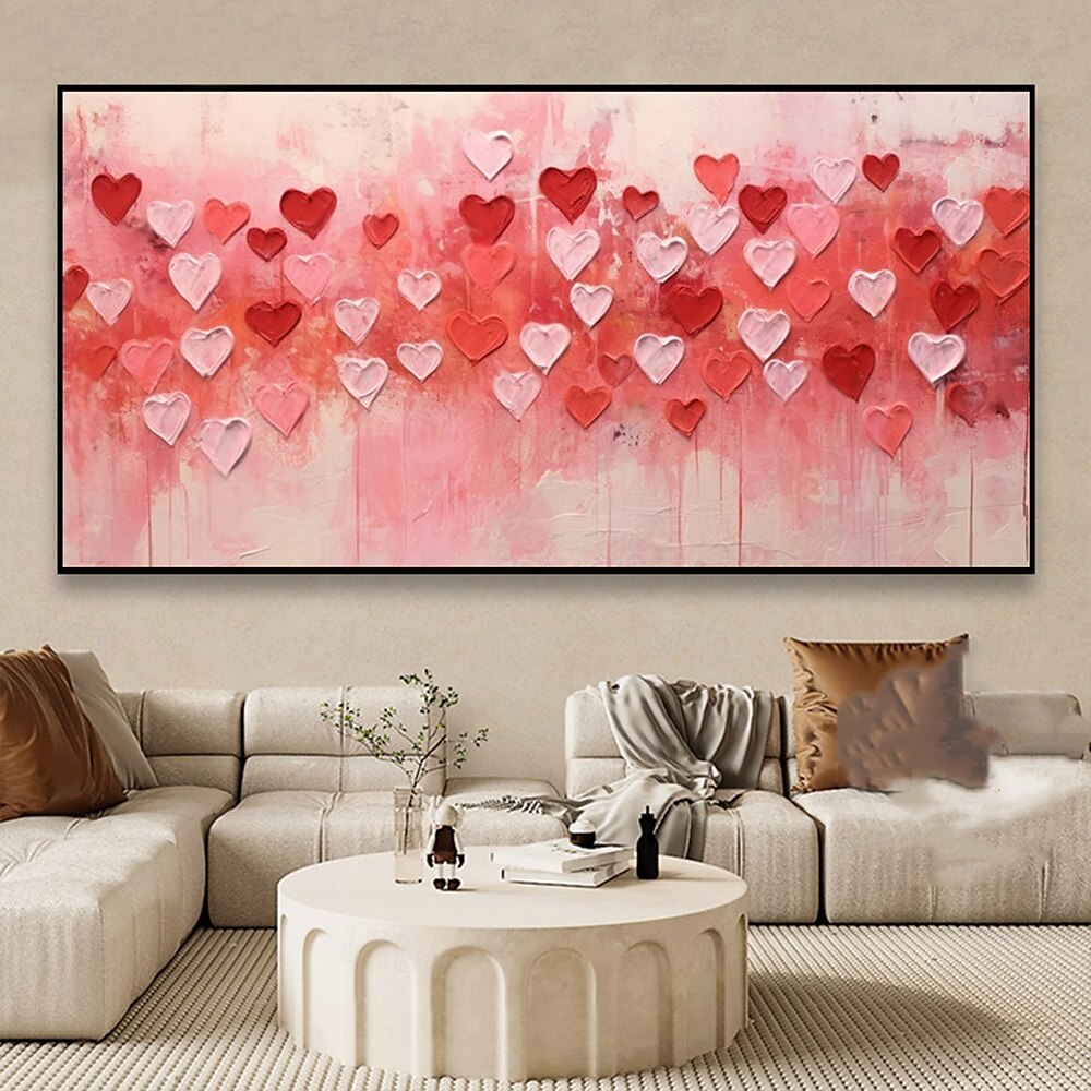 Picturi în ulei pe pânză, realizate manual cu textură abstractă, cu diagramă cardiacă, realizate manual de Mintura, decorațiuni de perete, imagine modernă pentru decorul casei, fără ramă, neîntinsă 2025 - $83.99 –P5