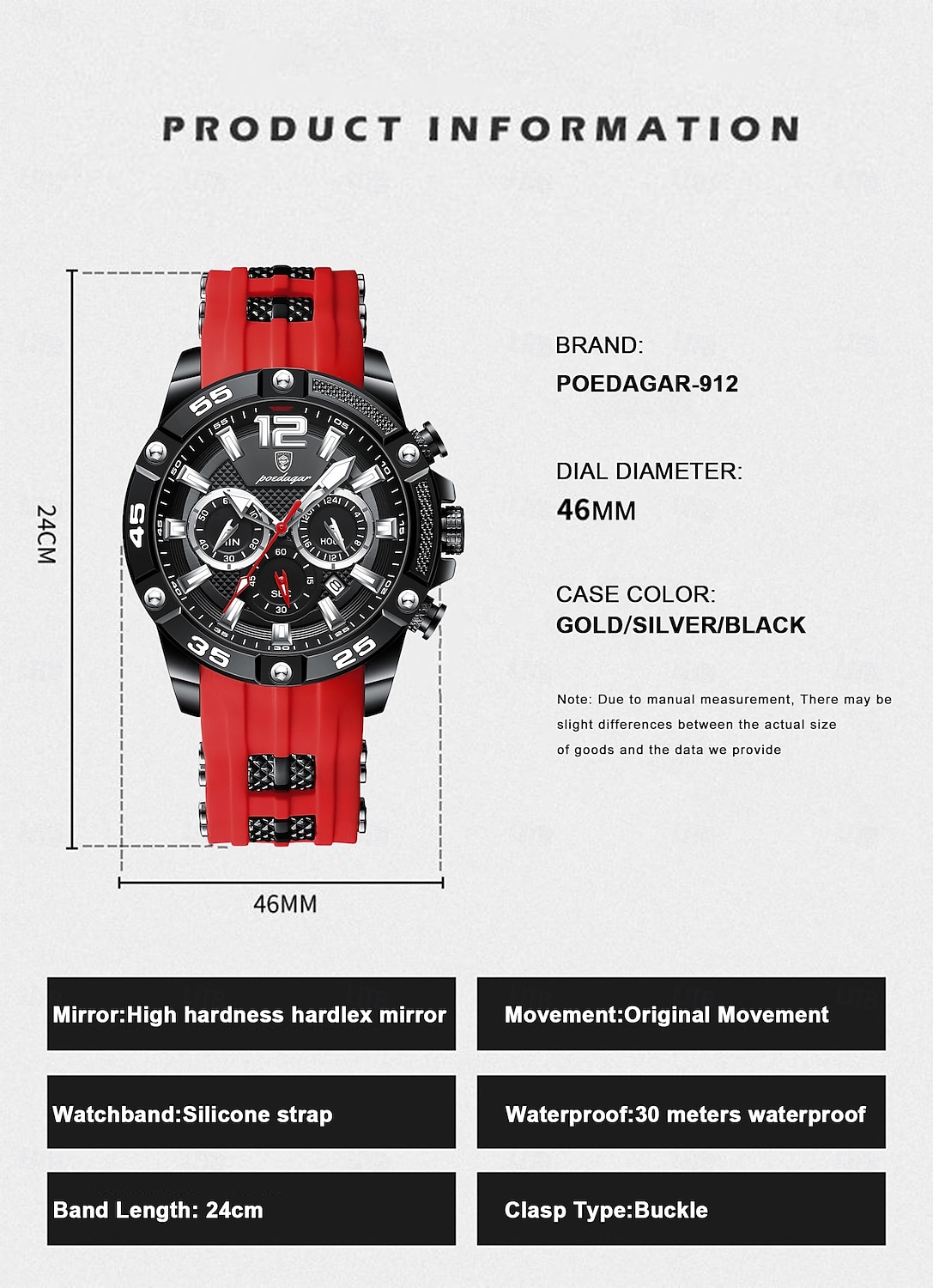 912 New Multi functional Fashion Luxury Men's Waterproof Night Light Watch Silicone Strap Quartz Men's Watch 2025 - $35.99 –P5