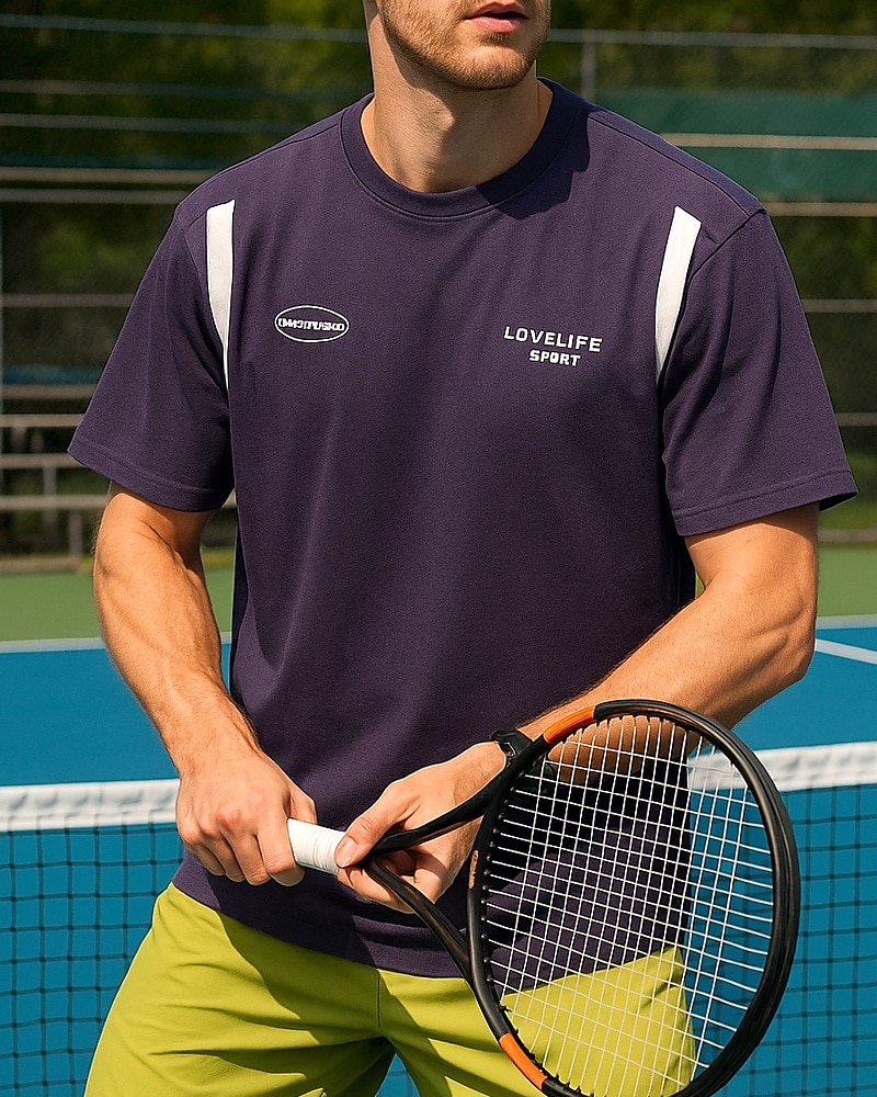 US Open Pánské Slátanina Sportovní košile Tenisové tričko Krátké rukávy Ter Emen Odvod vlhkosti Prodyšné Tenis Golf Pickleball Fialová Šedá Oblečení na tenis 2025 - $23.19 –P3