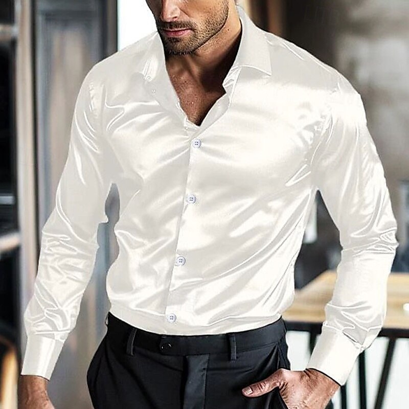 Per uomo Camicia Camicia Estiva Camicia casual Camicia da Spiaggia Camicia con Bottoni Nero Bianco Vino Blu Verde Manica Lunga Semplice Bavero Vacanza Camicia hawaiana Bottoni Abbigliamento Moda del 2025 a $22.99 –P4