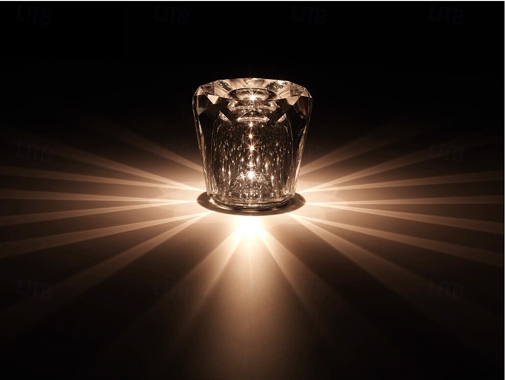 Bedside Crystal Table Lamp, Diamond Table Light, 3 Bright Colors with Adjustable Brightness USB Charging Night Light Decoration Bedroom Nightstand Lamp 2025 - $66.99 –P8