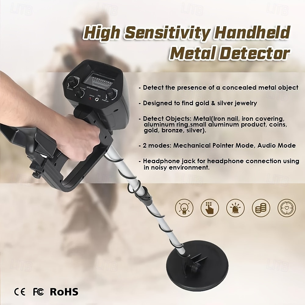 12 Inch High-Sensitivity Coil Golden Digger Deep Search Metal Detector - Adjustable Sensitivity, Advanced LCD Display, Accurate Treasure Hunter for Beginners And Professionals - Suitable for Finding L 2025 - $153.99 –P10