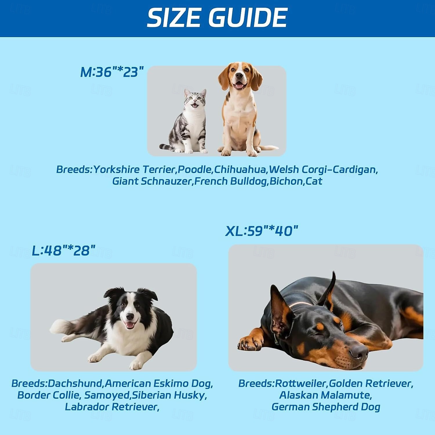 Tapis rafraîchissant pour chien - lit rafraîchissant instantané pour chien &chats non toxiques &tapis rafraîchissant antidérapant lavable en machine pour l'intérieur &utilisation en voyage de 2025 ? $36.99 –P6