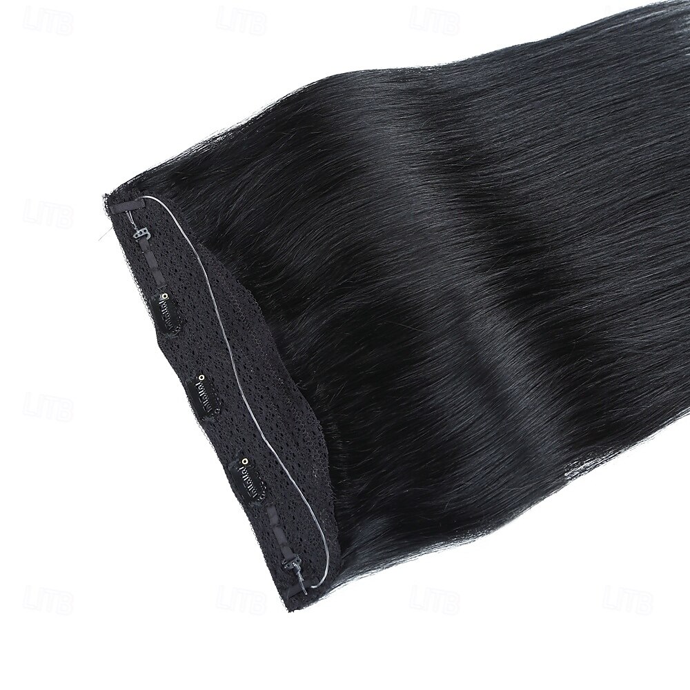 Extensions de cheveux à clips invisibles en cheveux humains, 20 pouces - 50 g, 22 pouces - 80 g, 1#, noir de jais, transparent, ligne de poisson, extensions de cheveux humains pour femmes de 2025 ? $102.99 –P6