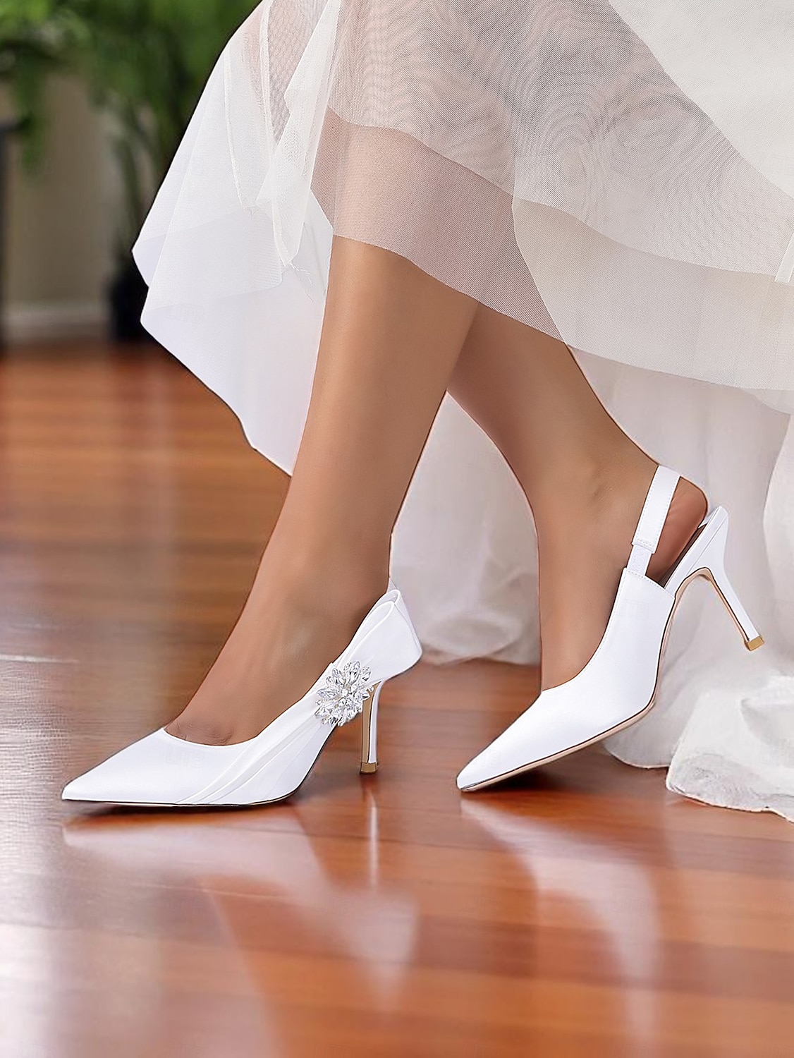 Tacones peep-toe de satén con tira trasera para mujer con lazo elegante: tacones elegantes para cócteles y ropa de noche. 2026 - $69.99 –P1