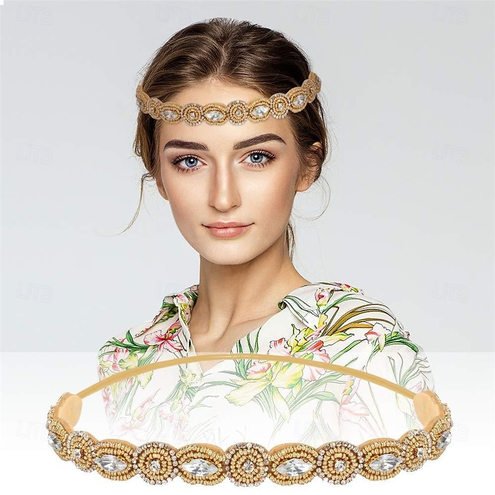 1 fascia per capelli con perline di strass, elastici per capelli per donne, donne e ragazze, accessori per capelli multicolore da 20 a 26,8 pollici del 2025 a $8.99 –P5