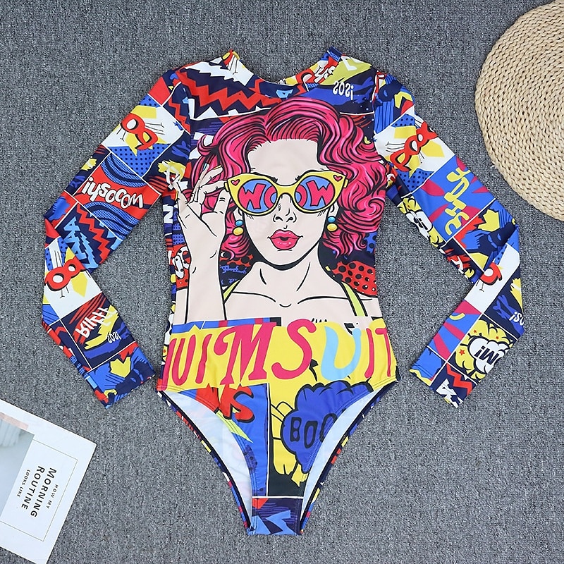 Femmes Maillot de bain 1 pièce Dos Nu Maillot de Bain Maillots de Bain Rose Claire Respirant Séchage Rapide manche longue - Natation Surf Plongée en apnée Été de 2025 ? $22.39 –P8