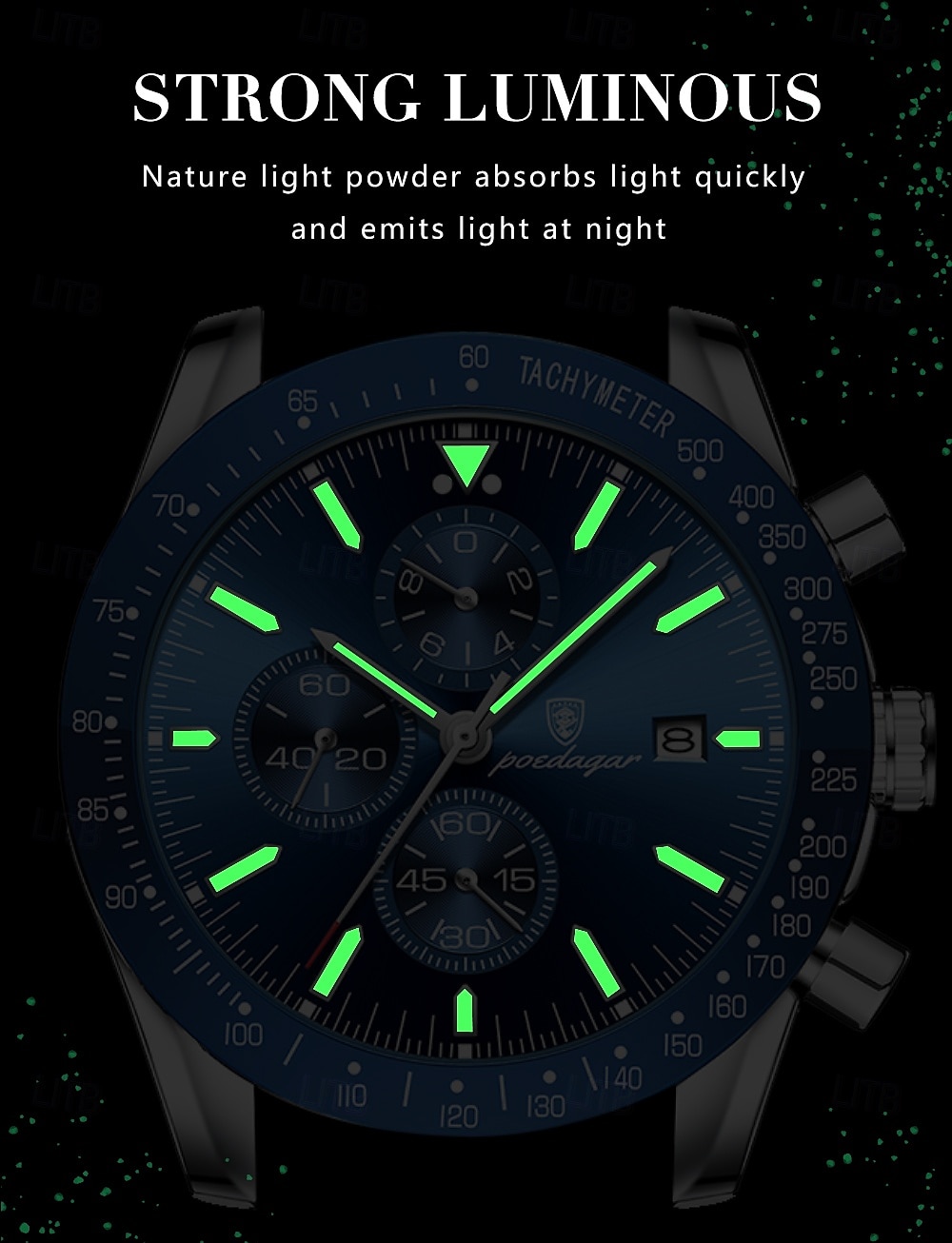 Роскошные бизнес-мужские часы – водонепроницаемые кварцевые наручные часы стальной браслет для формальной и повседневной носки с отображением даты 2026 - $24.99 –P7