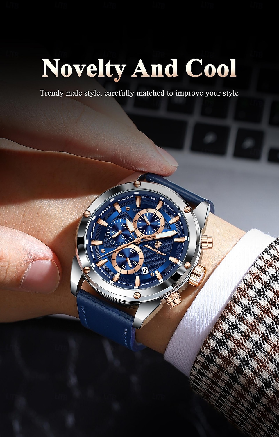 860 New Fashionable Luxury Men's Waterproof Watch Multi functional Luminous Men's Quartz Watch 2026 - $36.99 –P10