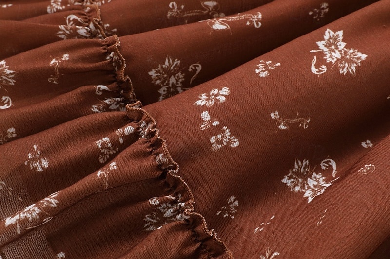 Mulheres Minivestido Vestido de verão Vestido de decote Vestido estampado Vestido ocidental Moda Clássico Férias Diário Final de semana Normal Flor Sem Manga Com Alças Finas Marron Verão de 2025 por $30.99 –P6