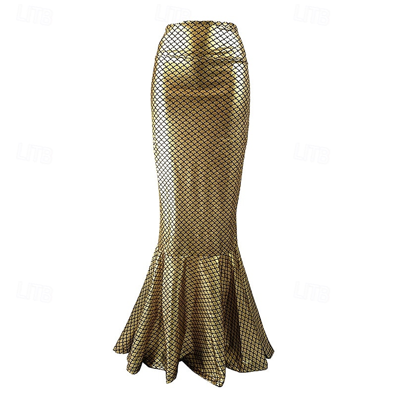 Regina Sirena Gonna Gonna a sirena Coda da sirena Sexy Drag & Glam Vernice in lattice lucido Metallico Per donna Adulti Festival Musicale Parata dell'Orgoglio Mese dell'orgoglio Halloween Carnevale del 2025 a $38.99 –P8