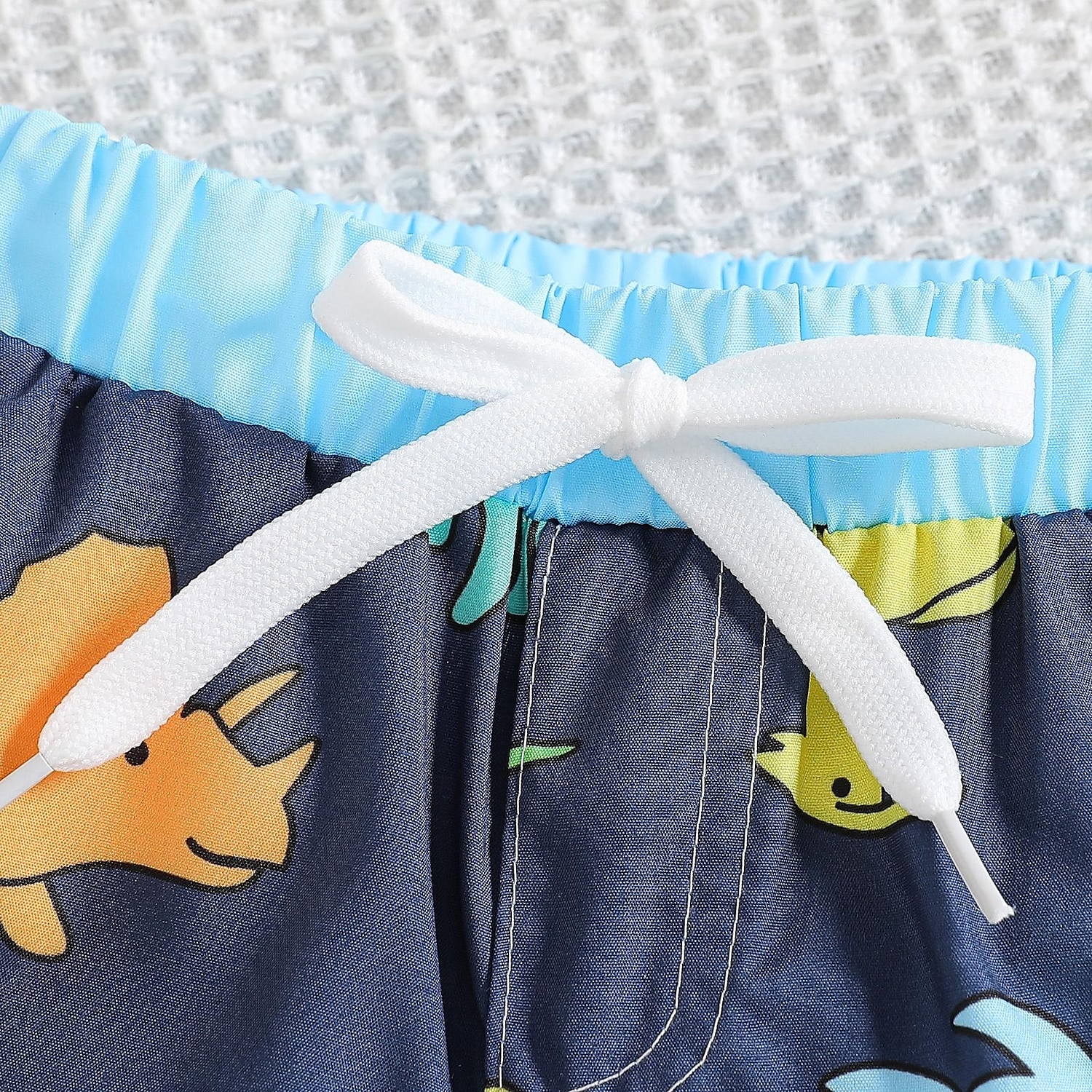 Baby Gutt One Piece Strandshorts utendørs Strand Barnas Dag Dyr Trykt mønster Grunnleggende Trykt mønster Badedrakter 4-7 år Sommer Blå 2025 - $17.99 –P1