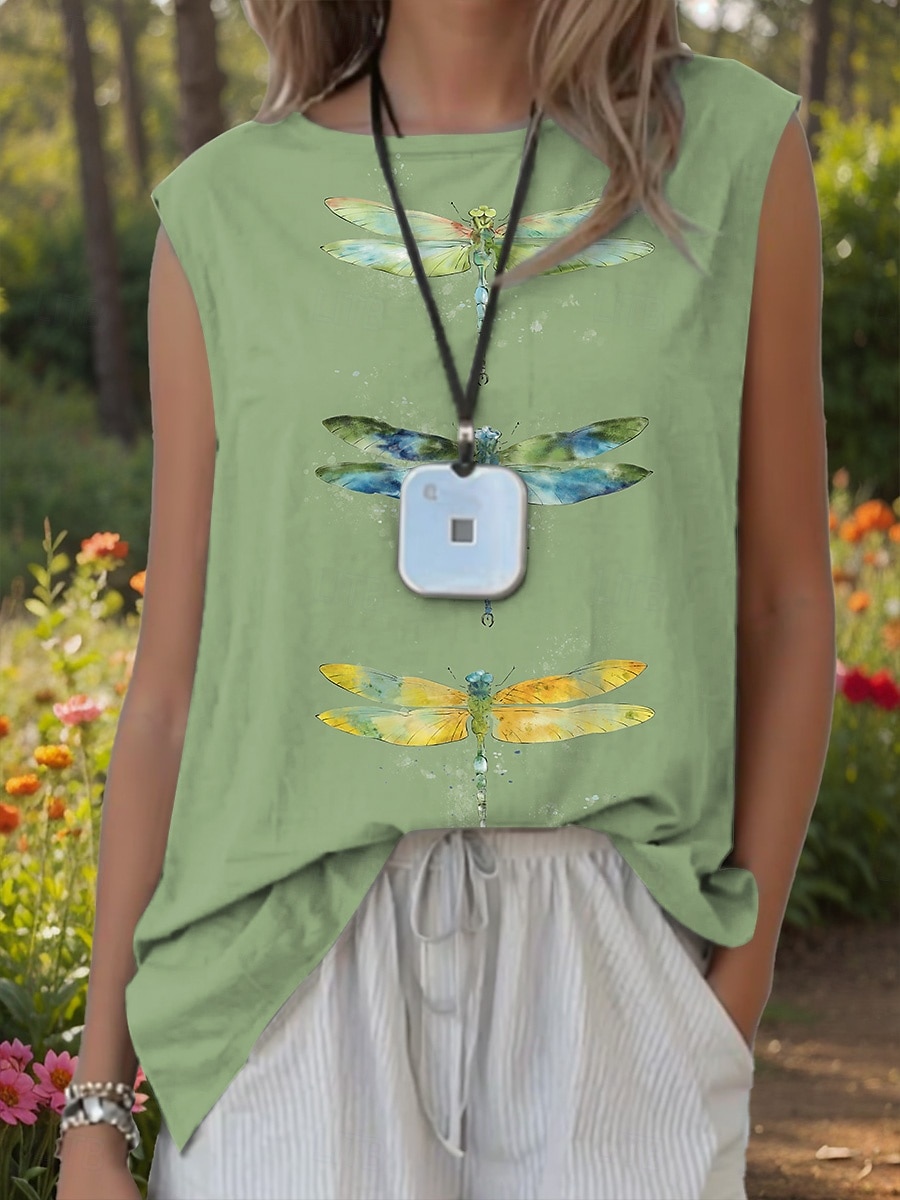Női Camisole Tank Top Grafika Állat Csehország Aktív Stílusos Ujjatlan Terített nyak Normál felsők Nyaralási viselet Fehér Arcpír rózsaszín Medence Lóhere Világoskék Nyár Tavasz 2025 - $19.99 –P4