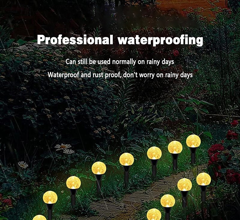 Solar Pathway Lights Landscape Lights Bubble Beads Shaped Outdoor Professional Waterproofing Solar String Lights for Path Garden Patio Decorative Creative Lamp 2025 - $14.99 –P6