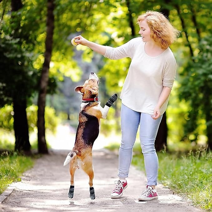 Calzini antiscivolo premium Tigertoes per cani, adatti a pavimenti in legno duro - presa extra spessa che funziona anche quando vengono attorcigliati - impedisce che il cane scivoli e si lecchi, ed è del 2025 a $15.49 –P5
