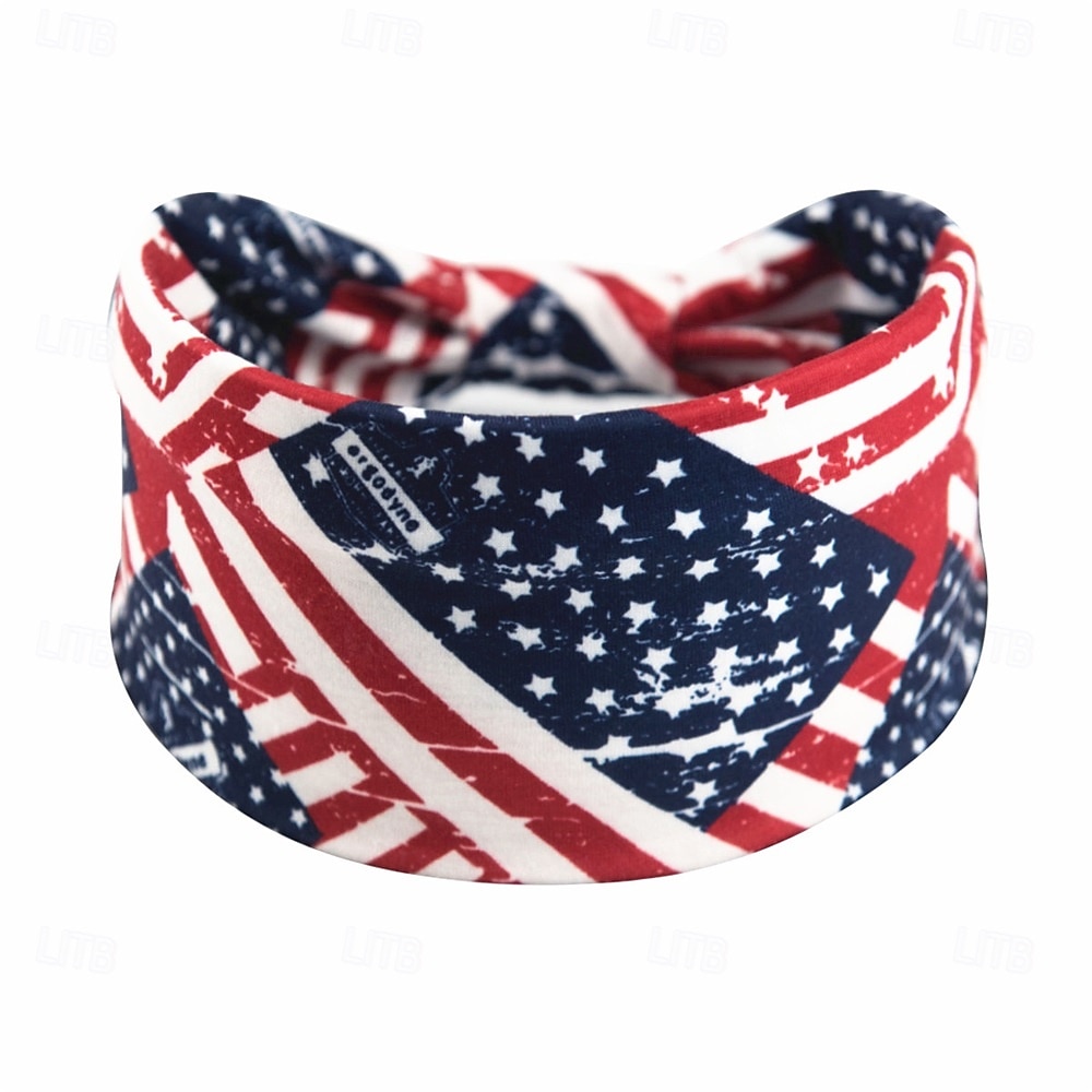 Stirnbänder mit amerikanischer Flagge für Frauen, patriotisches gedrehtes Haarband in Rot, Weiß und Blau, dehnbares, sportliches Haar-Accessoire für den Unabhängigkeitstag der USA, den Gedenktag 2026 - $5.49 –P10