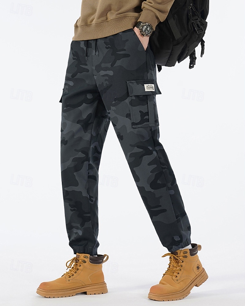 Voor heren Cargohosen Broek Camouflage broek Trekkoord Elastische taille Meerdere zakken camouflage Draagbaar Buiten Dagelijks Kamperen&Wandelen Modieus Klassiek Zwart Leger Groen 2026 - $21.99 –P11