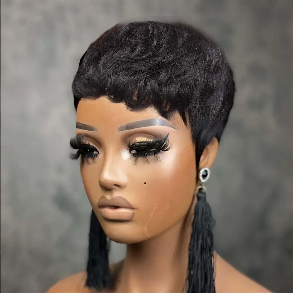 perucas pixie cut para mulheres negras peruca sintética perucas curtas em camadas de 2026 por $24.99 –P2
