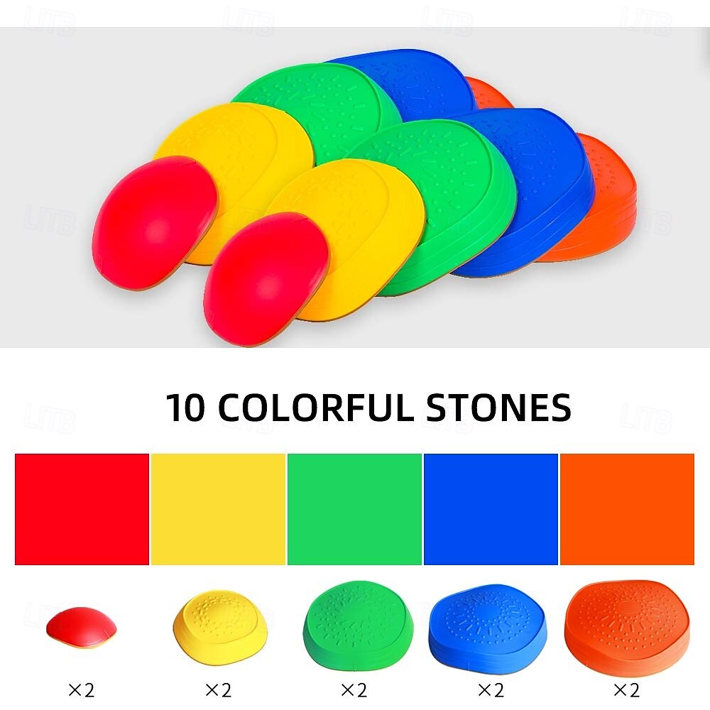 OMNISAFE Kids Balance Stepping Stones - Non-Slip Textured Surface & Rubber Edges  Indoor/Outdoor Obstacle Course Toy for Coordination, Strength & Sensory Training 2025 - $52.99 –P6