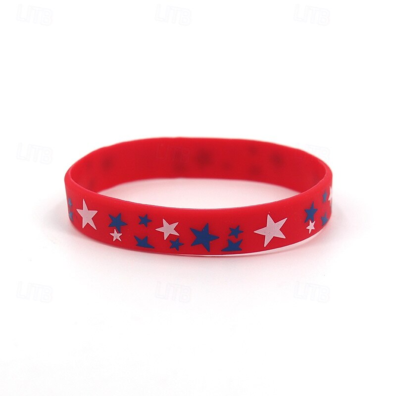Bracelets de la fête de l'indépendance, fête nationale, bracelets en silicone pour la fête de l'indépendance des États-Unis de 2025 ? $5.99 –P9