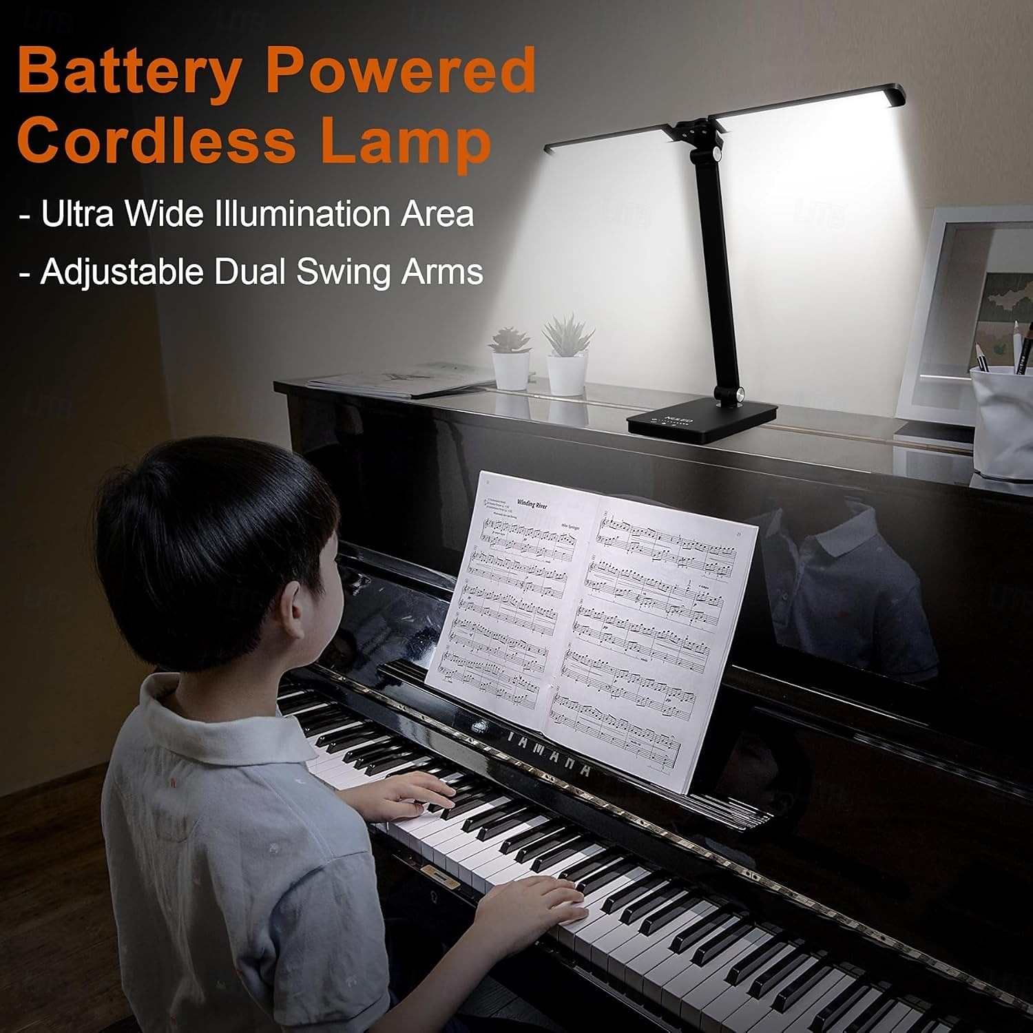 Double Head LED Desk Lamp Dimmable Touch Control and 5 Lighting Modes Dual Swing Arms USB Charging Ports Eye-Caring Table Lamps for Upright Piano Music Stand Nail Home & Office 2026 - $43.99 –P12