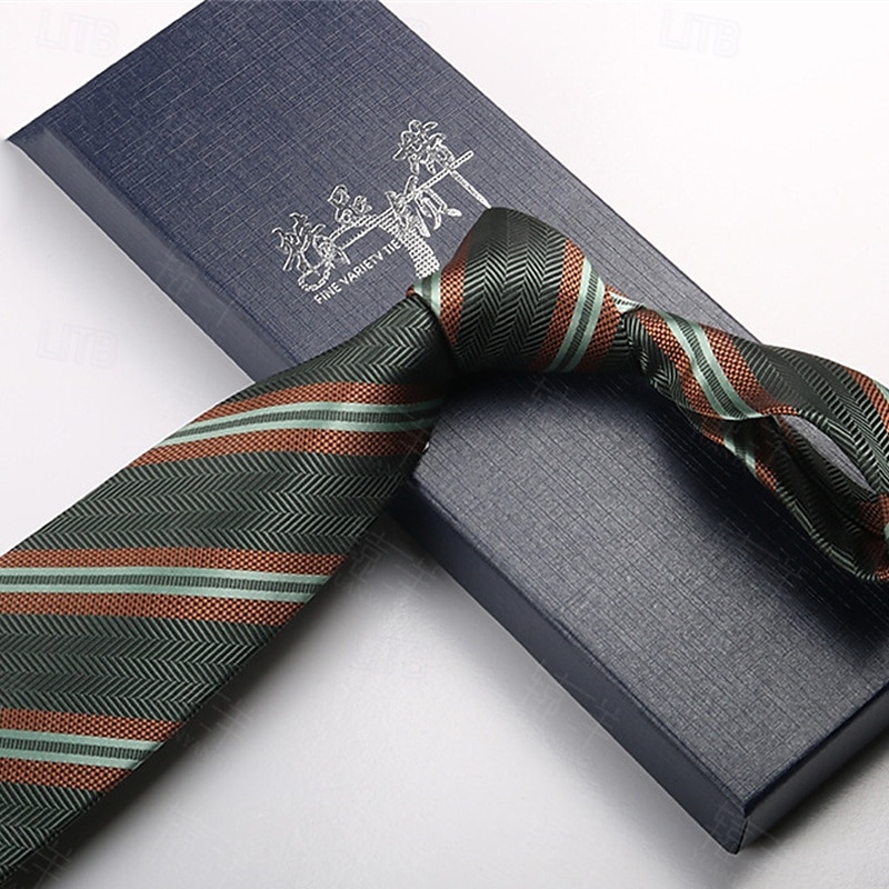Per uomo Cravatte Moda Affari Jacquard A righe Ricevimento di matrimonio Abbigliamento quotidiano del 2025 a $5.99 –P4