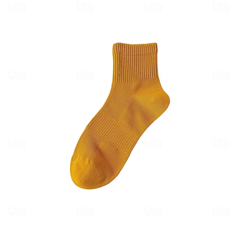 Herr 1 par Socka Ankel- och sneakersstrumpor Svart Vit Färg Slät Skola Formell Utomhus Tunn Sommar Vår Höst Dagligen Ledigt 2025 - $3.99 –P5