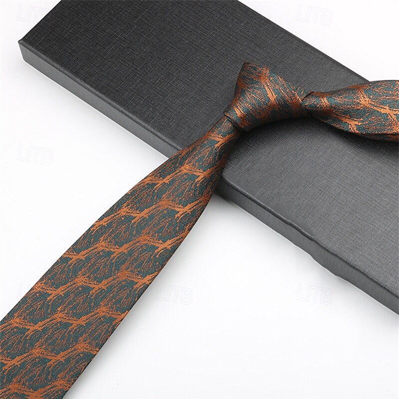 Herr Slipsar Mode Affär Jacquard Mönster Mönster Bröllopsfest Dagliga kläder 2026 - $7.49 –P4