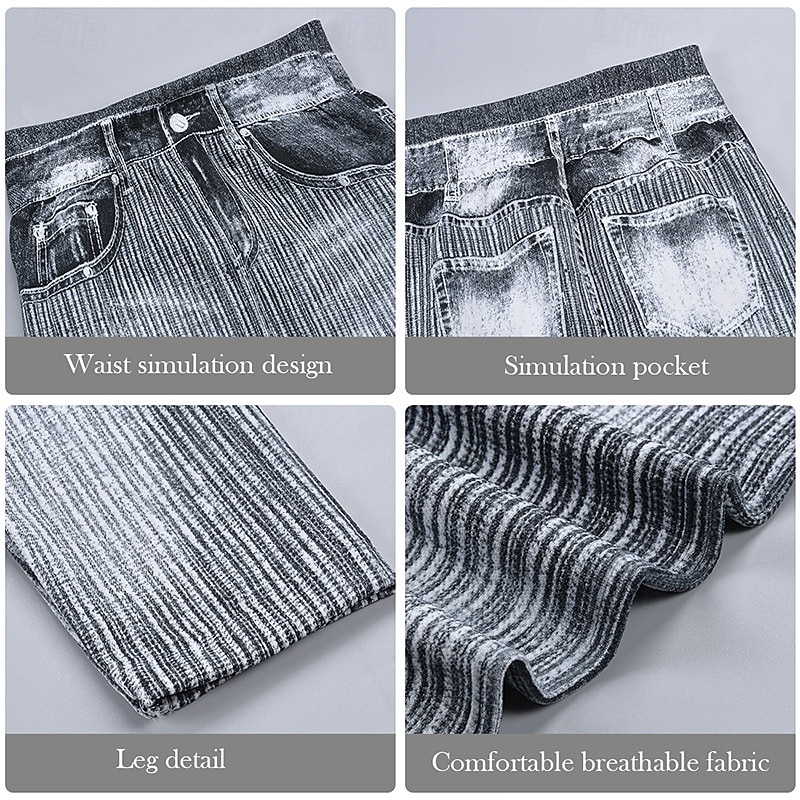 Women's Leggings Capri Pants 3D Print Chinos Vintage Streetwear Casual Calf-Length High Waist Plain Printing Comfy Soft Comfortable Stretchy Outdoor Street Black Red Blue Gray Summer Slim Fit 2025 - $3.99 –P18