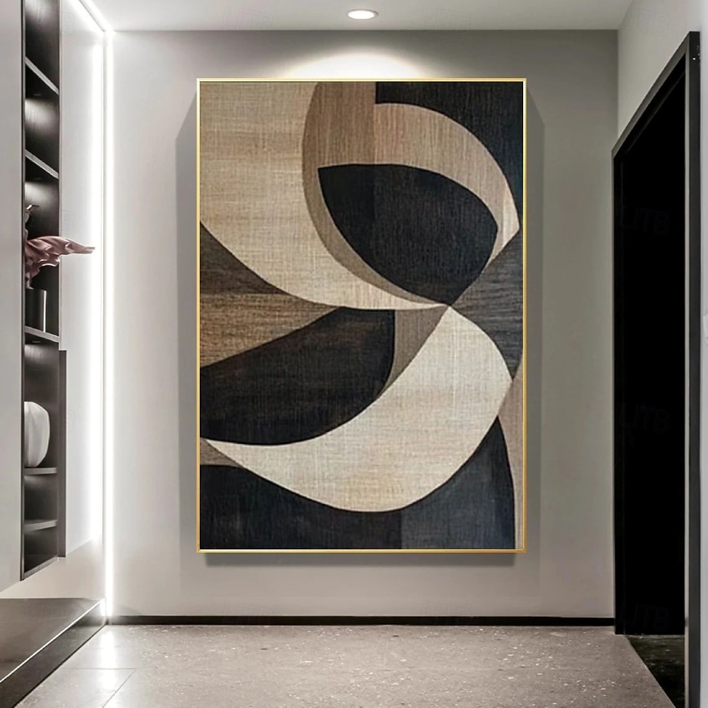 2025年 茶色とグレーの油絵、手作りの壁アート、キャンバスに描かれた抽象画2点セット、手描きのテクスチャ、モダンな絵画、壁アート、モダンな抽象画、壁アート、ウォールデコレーション  コレクション – $75.99 –P5